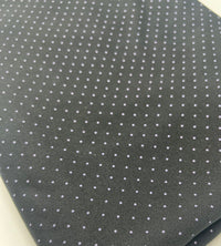 Black Grey Polka Spot Viscose Elastane 4 Way Stretch Fabric - T9 Fabrics
