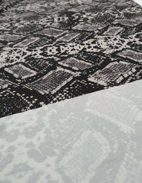 Black Grey Snake ITY Fabric - T9 Fabrics