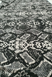 Black Grey Snake ITY Fabric - T9 Fabrics