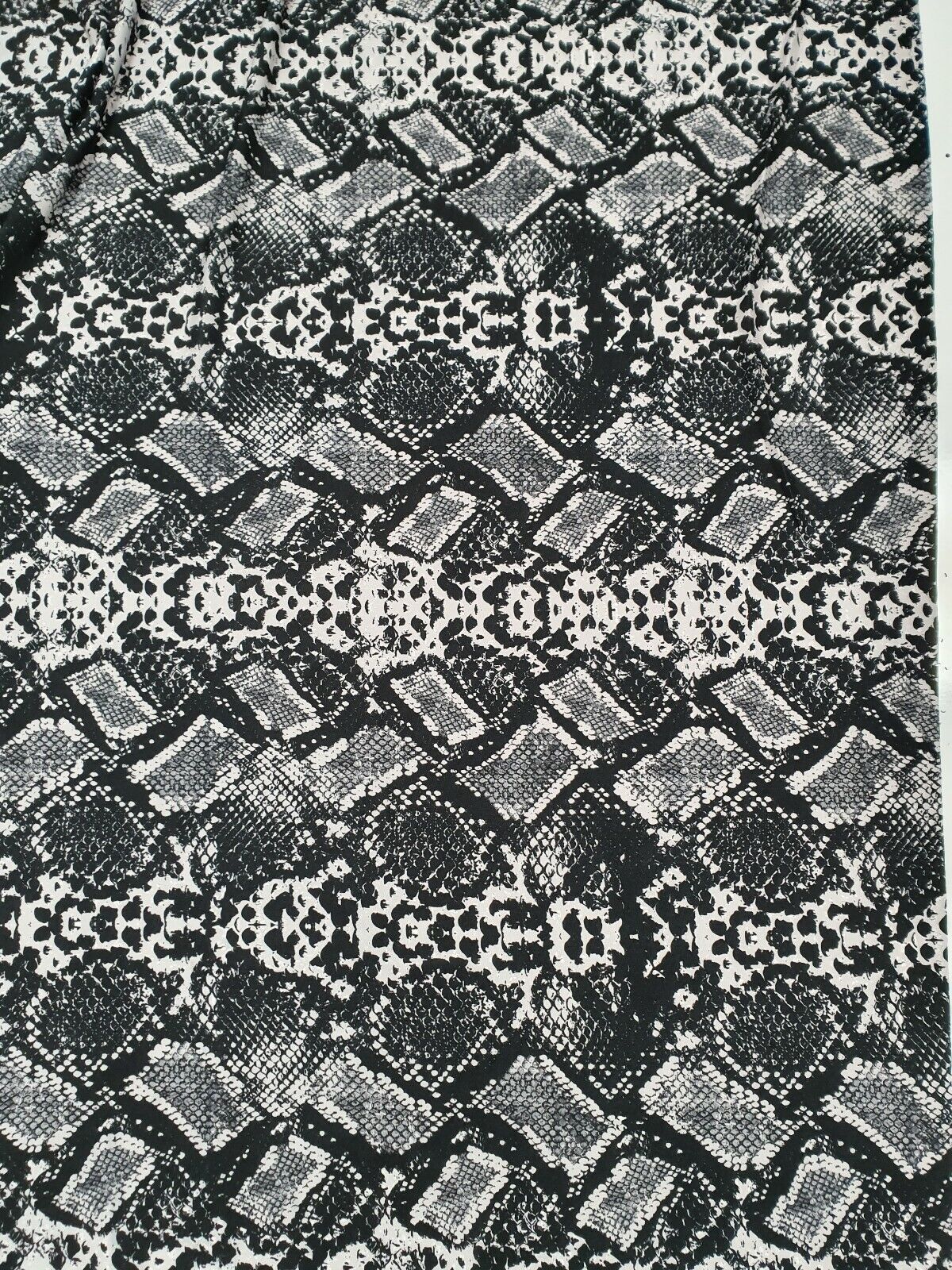 Black Grey Snake ITY Fabric - T9 Fabrics