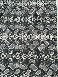 Black Grey Snake ITY Fabric - T9 Fabrics