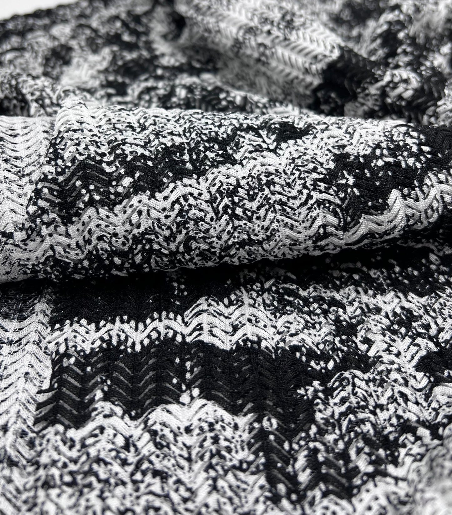 Black Ivory Knitted Fabric - T9 Fabrics