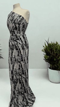 Black Ivory Knitted Fabric - T9 Fabrics