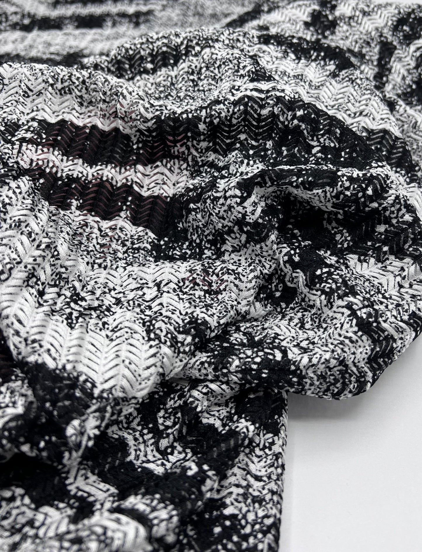 Black Ivory Knitted Fabric - T9 Fabrics