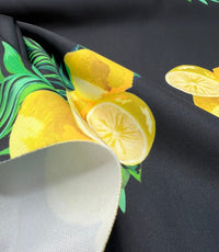 Black Lemon Plain Scuba Fabric - T9 Fabrics