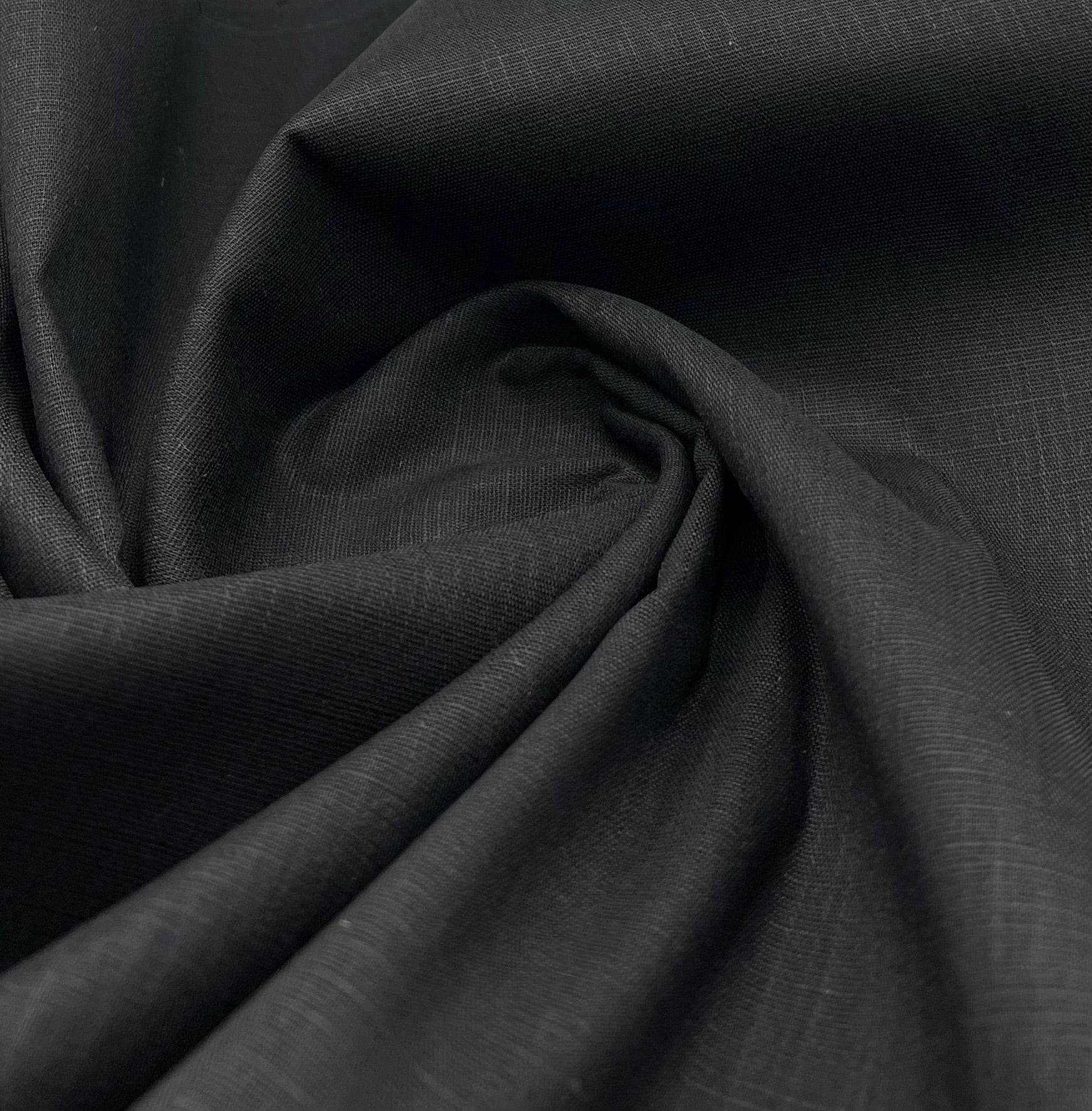 Black Lightweight Cotton/Linen Linen Fabric - T9 Fabrics