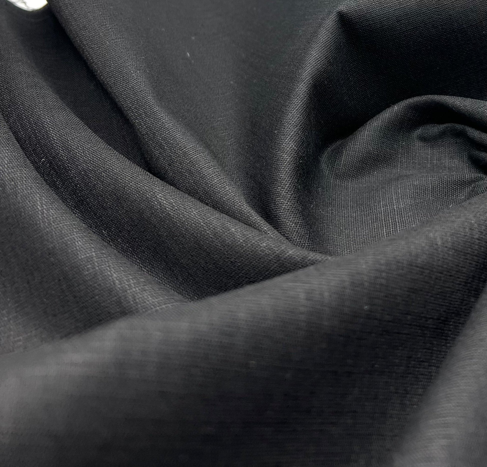 Black Lightweight Cotton/Linen Linen Fabric - T9 Fabrics