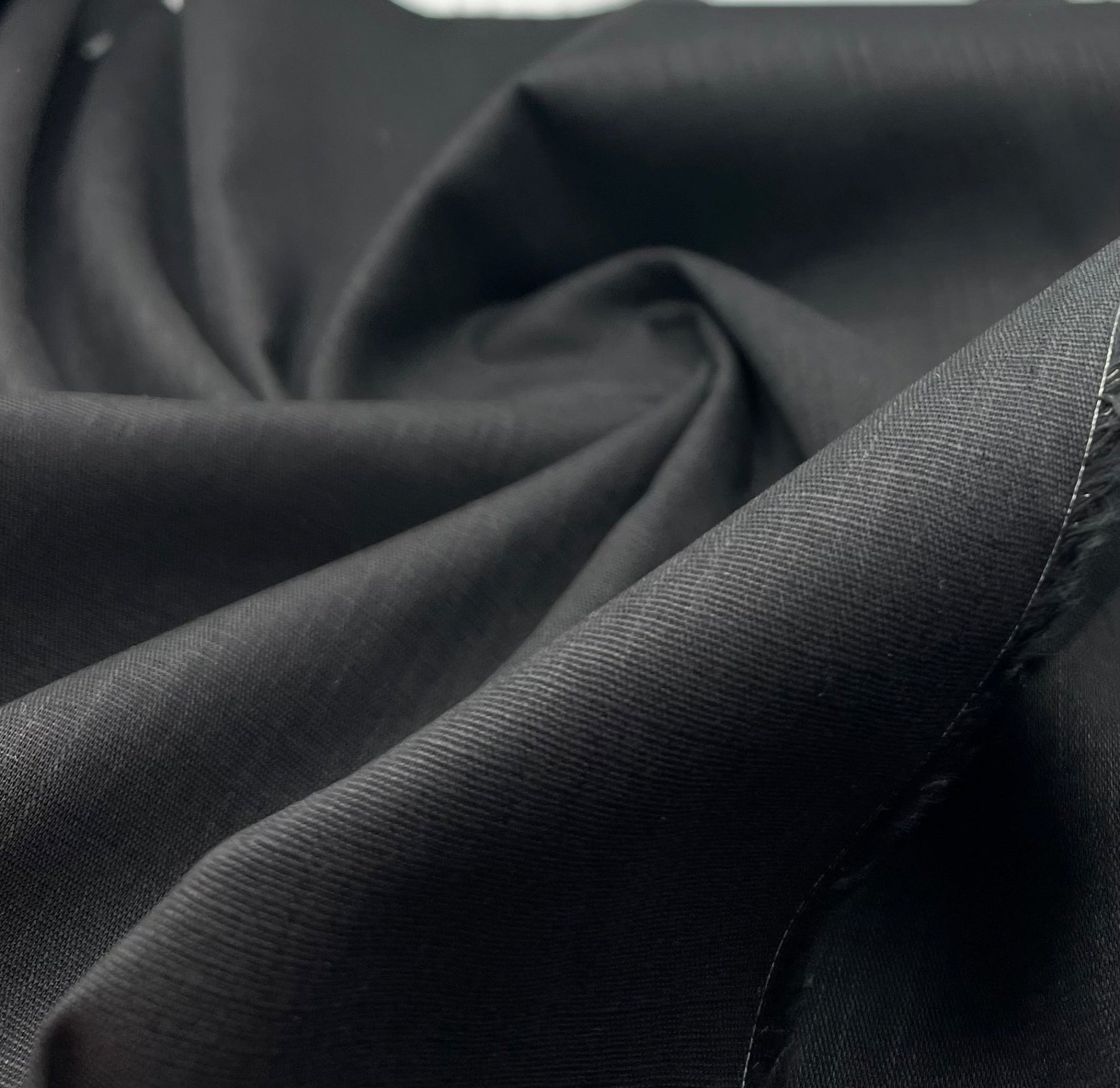 Black Lightweight Cotton/Linen Linen Fabric - T9 Fabrics