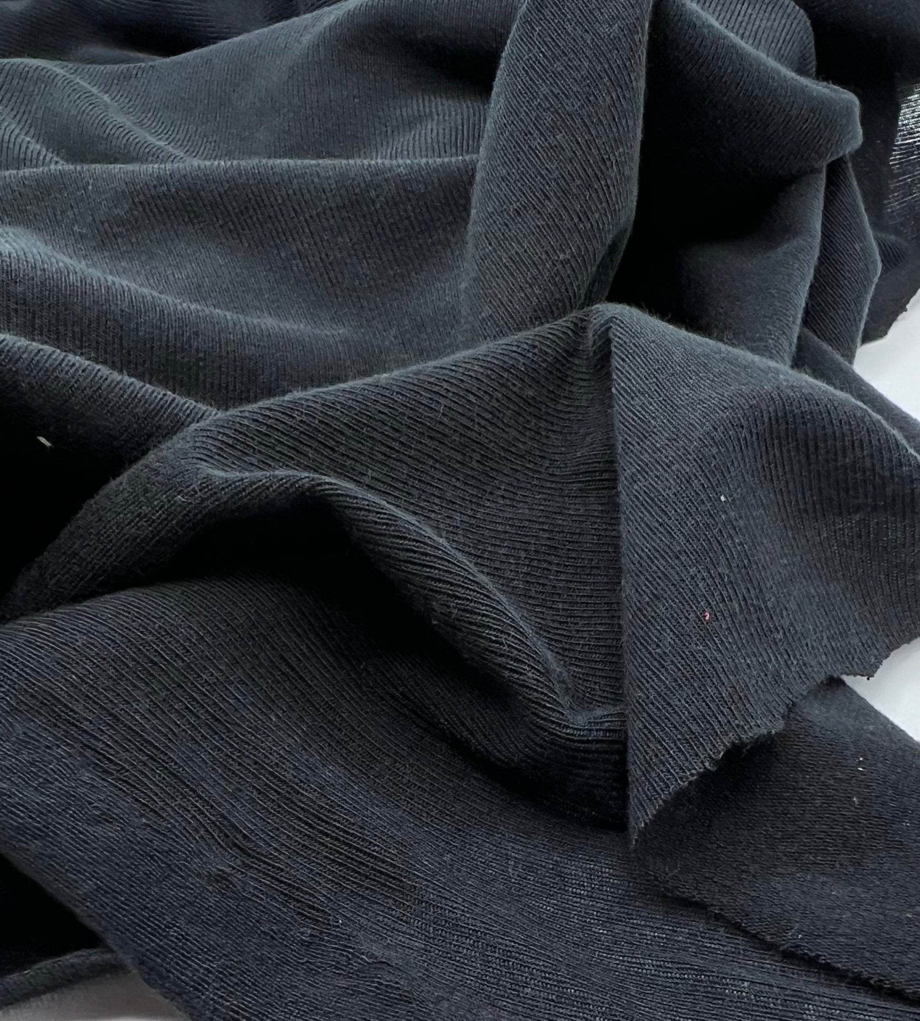 Black Lightweight Melange Knit Stretch Fabric - T9 Fabrics