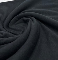 Black Lightweight Stretch French Terry Loopback Fabric - T9 Fabrics