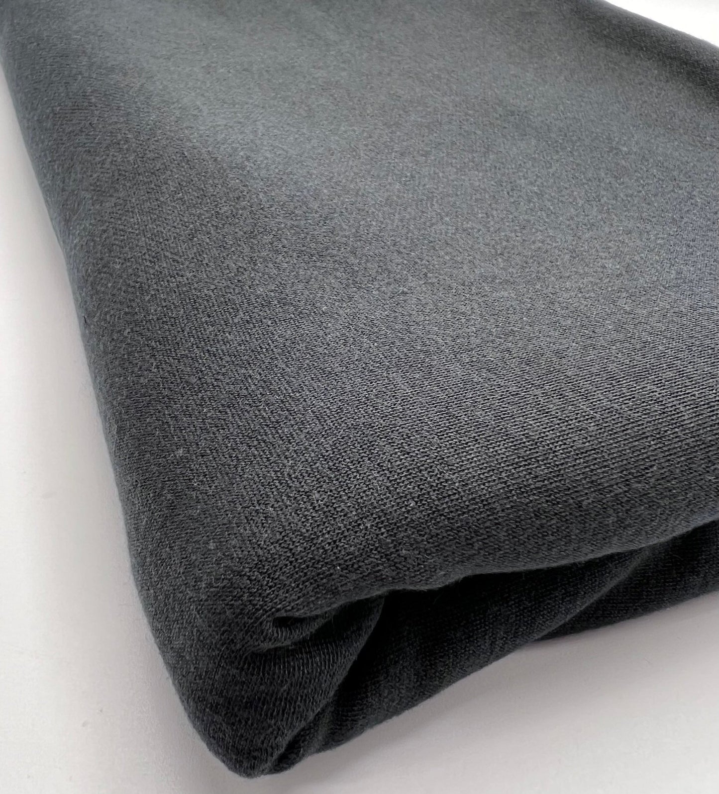 Black Lightweight Stretch French Terry Loopback Fabric - T9 Fabrics