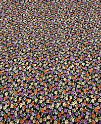 Black Multi Ditsy Lightweight Non Stretch Woven Fabric - T9 Fabrics