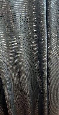 Black Multicoloured Sequin Detail Stretch Fabric - T9 Fabrics