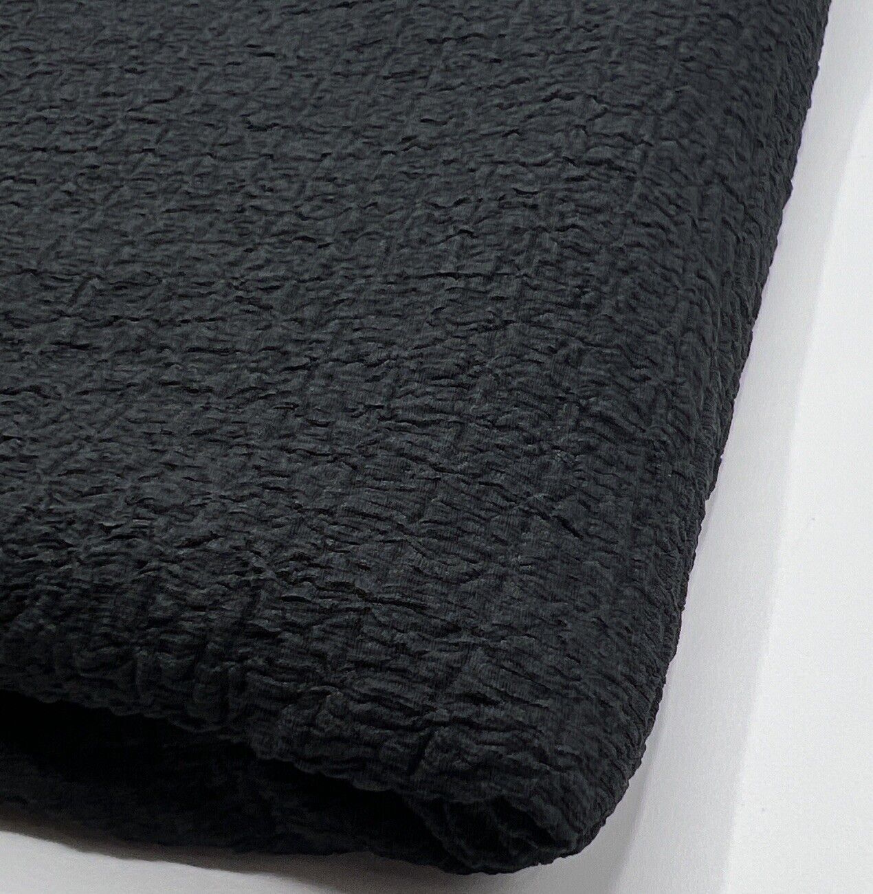 Black Nacho Soft Textured Stretch Fabric - T9 Fabrics