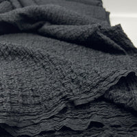 Black Nacho Soft Textured Stretch Fabric - T9 Fabrics