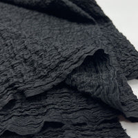 Black Nacho Soft Textured Stretch Fabric - T9 Fabrics