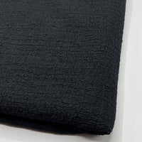 Black Nacho Soft Textured Stretch Fabric - T9 Fabrics