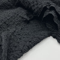 Black Nacho Soft Textured Stretch Fabric - T9 Fabrics