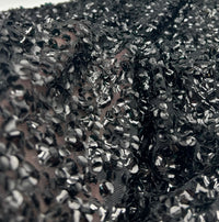 Black on Black Large Sequin Detail Fabric - T9 Fabrics