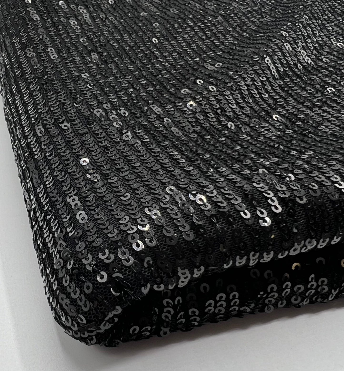 Black on Black Sequin Detail Fabric - T9 Fabrics