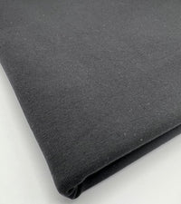 Black Plain Cotton Stretch Jersey 240 GSM 92/8 Lycra Jersey, 4 Way Stretch, Sold By Metre - T9 Fabrics