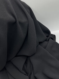 Black Plain Light weight Bubble Crepe Fabric - T9 Fabrics