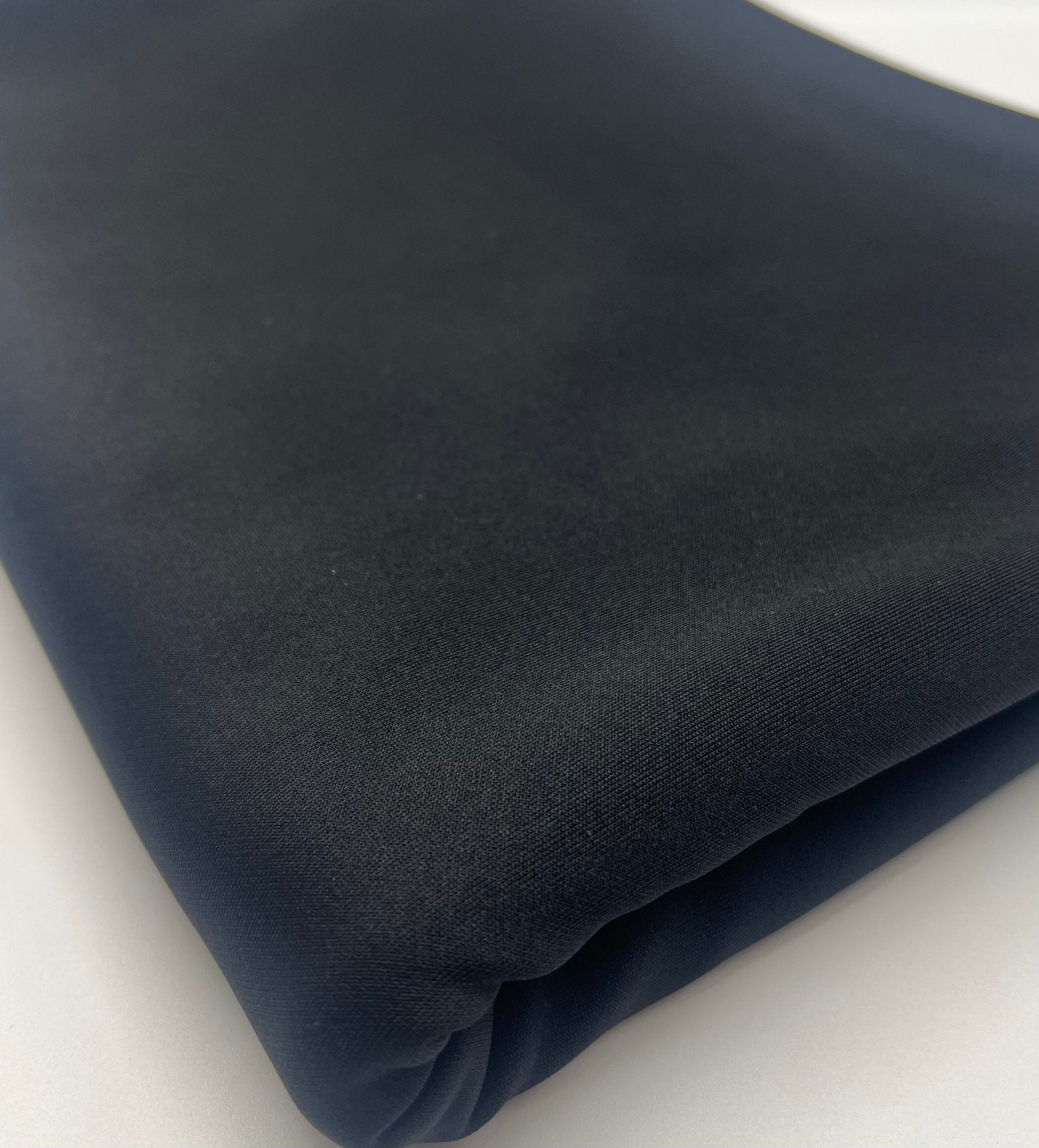 Black Plain Scuba 4 Way Stretch Jersey Fabric - T9 Fabrics
