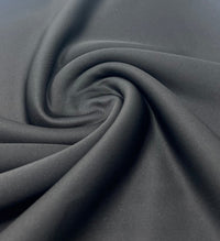 Black Plain Scuba 4 Way Stretch Jersey Fabric - T9 Fabrics