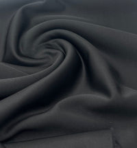 Black Plain Scuba 4 Way Stretch Jersey Fabric - T9 Fabrics