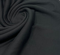 Black Plain Super Soft Bogota 4 Way Stretch Fabric - T9 Fabrics