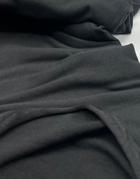Black Plain Super Soft Bogota 4 Way Stretch Fabric - T9 Fabrics
