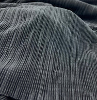 Black Plisse Stretch Fabric - T9 Fabrics