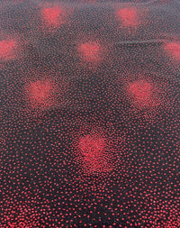 Black Red Glitter Detail Lurex Sparkle Metallic Stretch Knit Fabric - T9 Fabrics