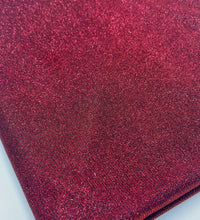 Black Red Glitter Detail Sparkle Metallic Stretch Knit Fabric - T9 Fabrics