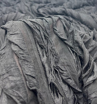 Black Ruffle Textured 4 Way Stretch Fabric - T9 Fabrics