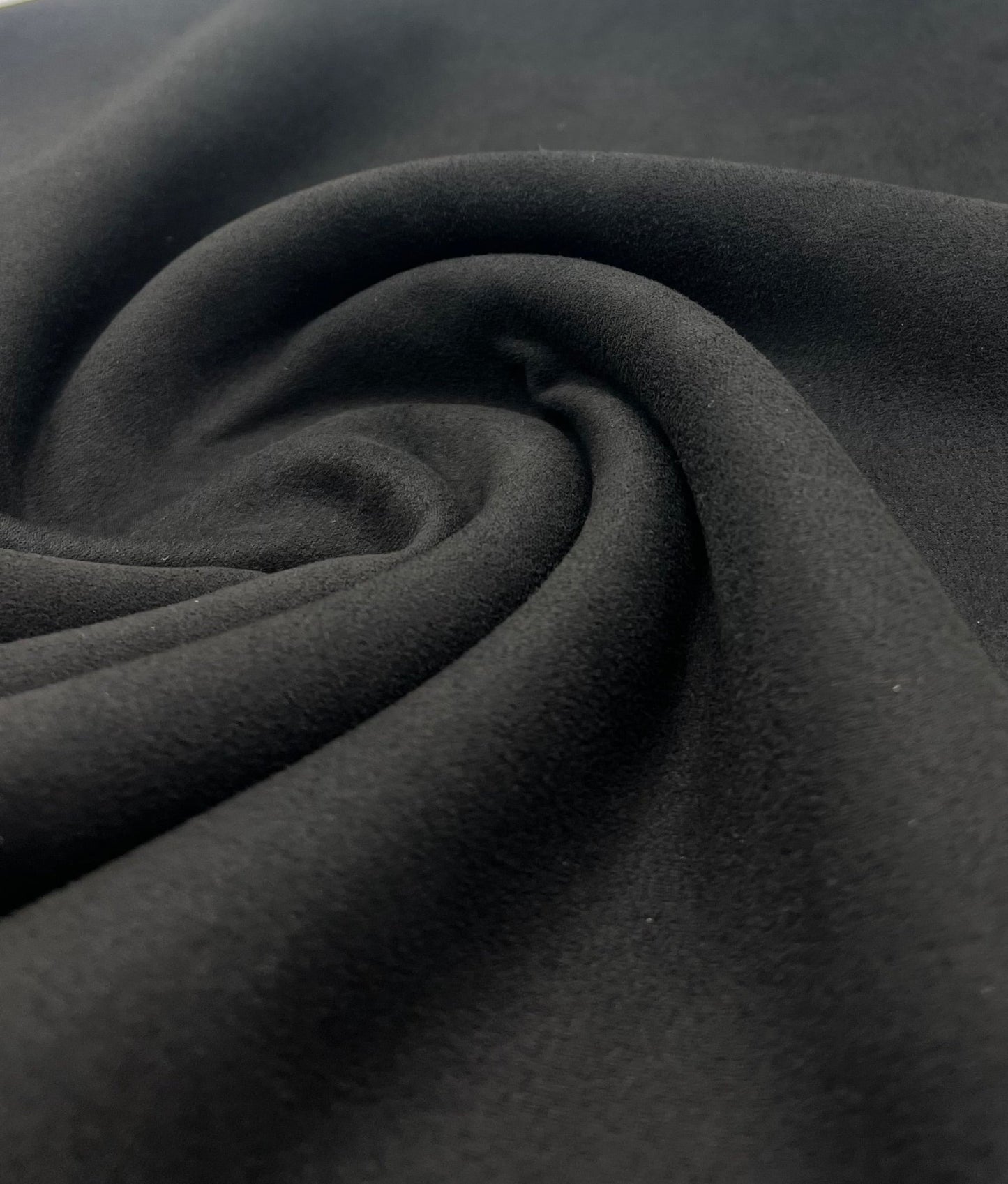 Black Scuba Suede Jersey Fabric 280GSM 2 Way Stretch - T9 Fabrics
