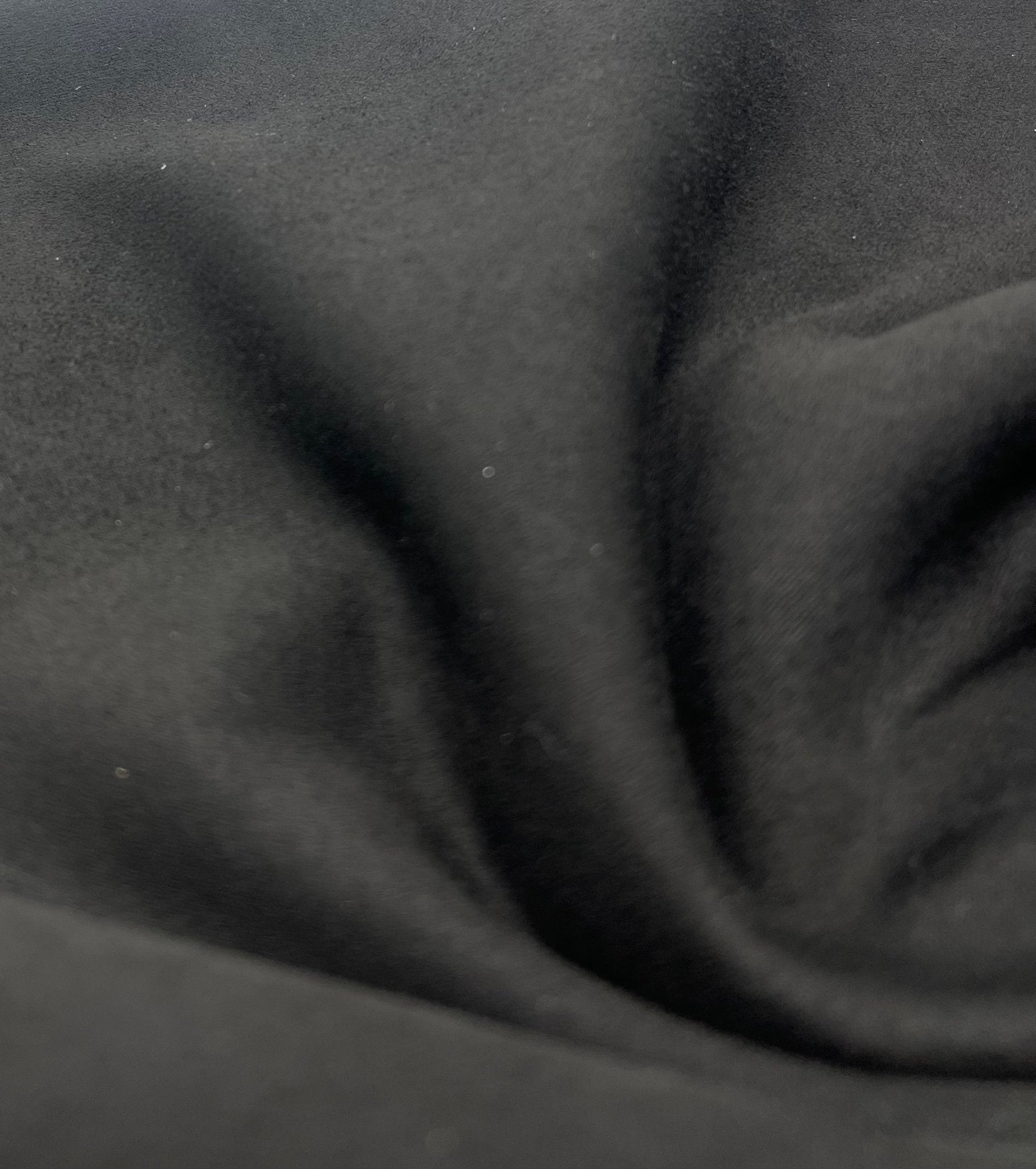 Black Scuba Suede Jersey Fabric 280GSM 2 Way Stretch - T9 Fabrics