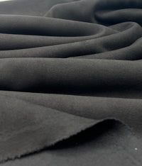 Black Scuba Suede Jersey Fabric 280GSM 2 Way Stretch - T9 Fabrics