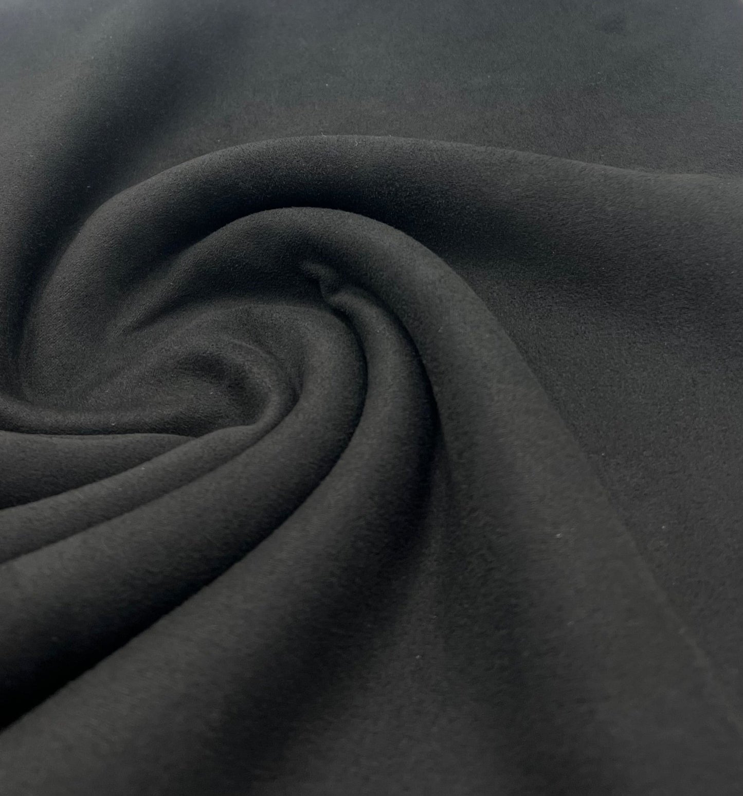 Black Scuba Suede Jersey Fabric 280GSM 2 Way Stretch - T9 Fabrics