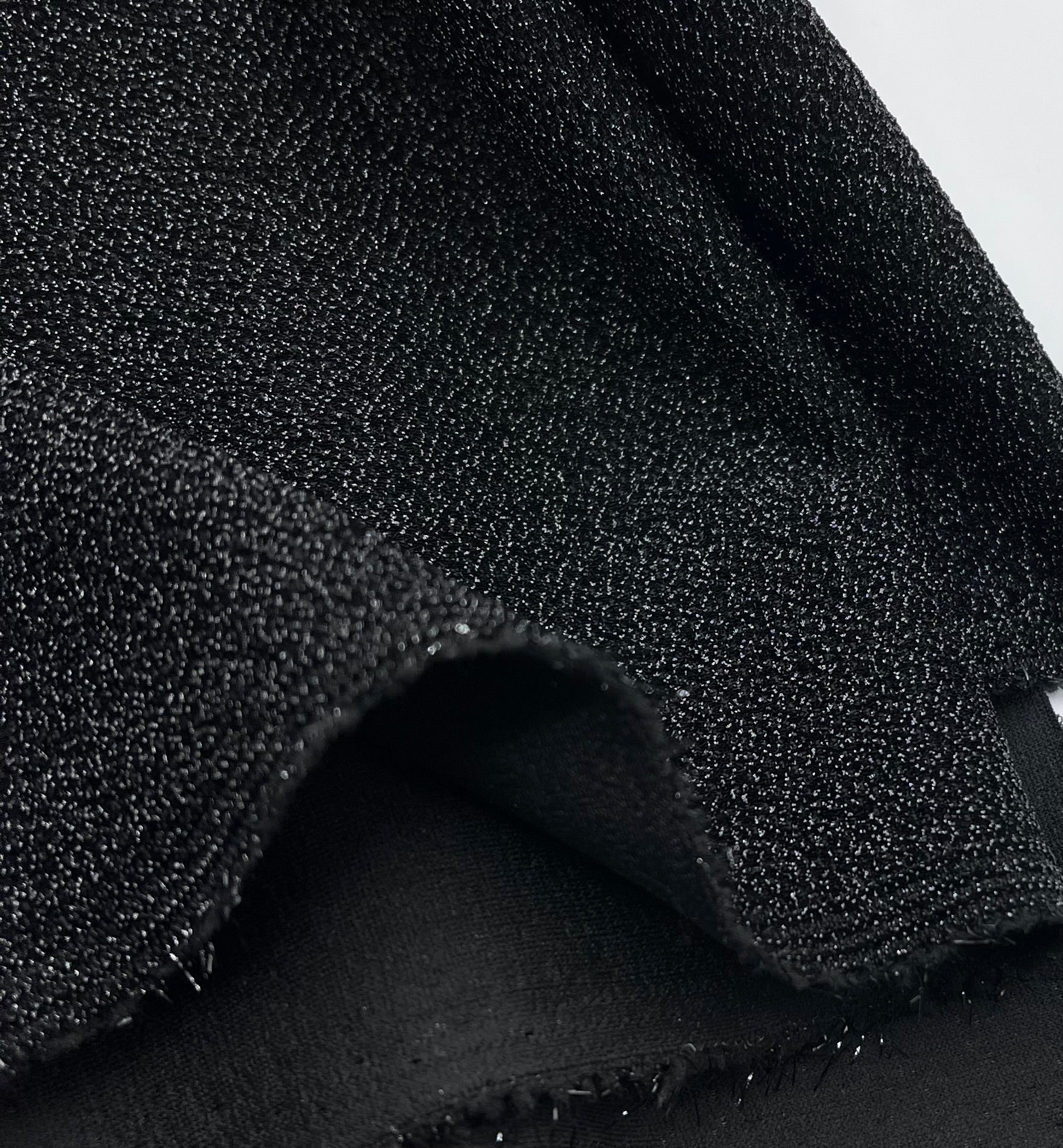 Black Shimmer Lurex Fabric - T9 Fabrics