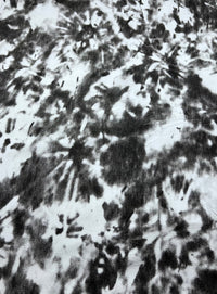 Black Silver Grey Tie Dye Print Viscose Elastane Fabric - T9 Fabrics