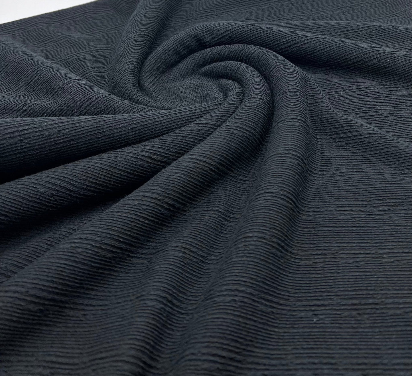 Black Soft Striped Textured Stretch Fabric - T9 Fabrics