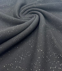 Black Sparkle Liverpool Bullet Stretch Fabric - T9 Fabrics