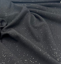 Black Sparkle Liverpool Bullet Stretch Fabric - T9 Fabrics