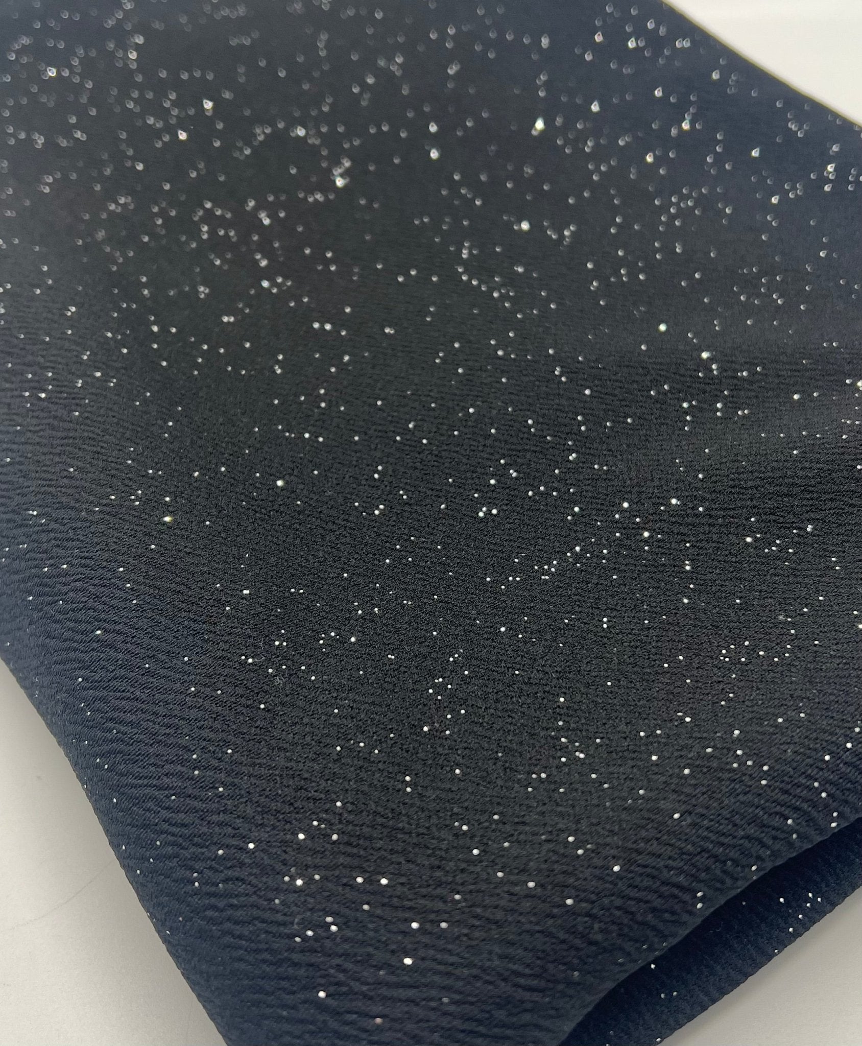 Black Sparkle Liverpool Bullet Stretch Fabric - T9 Fabrics
