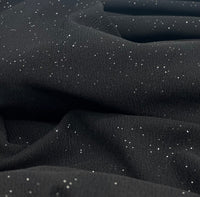 Black Sparkle Liverpool Bullet Stretch Fabric - T9 Fabrics