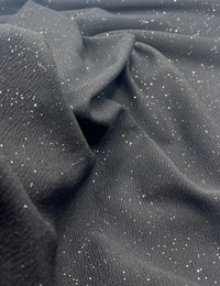Black Sparkle Liverpool Bullet Stretch Fabric - T9 Fabrics