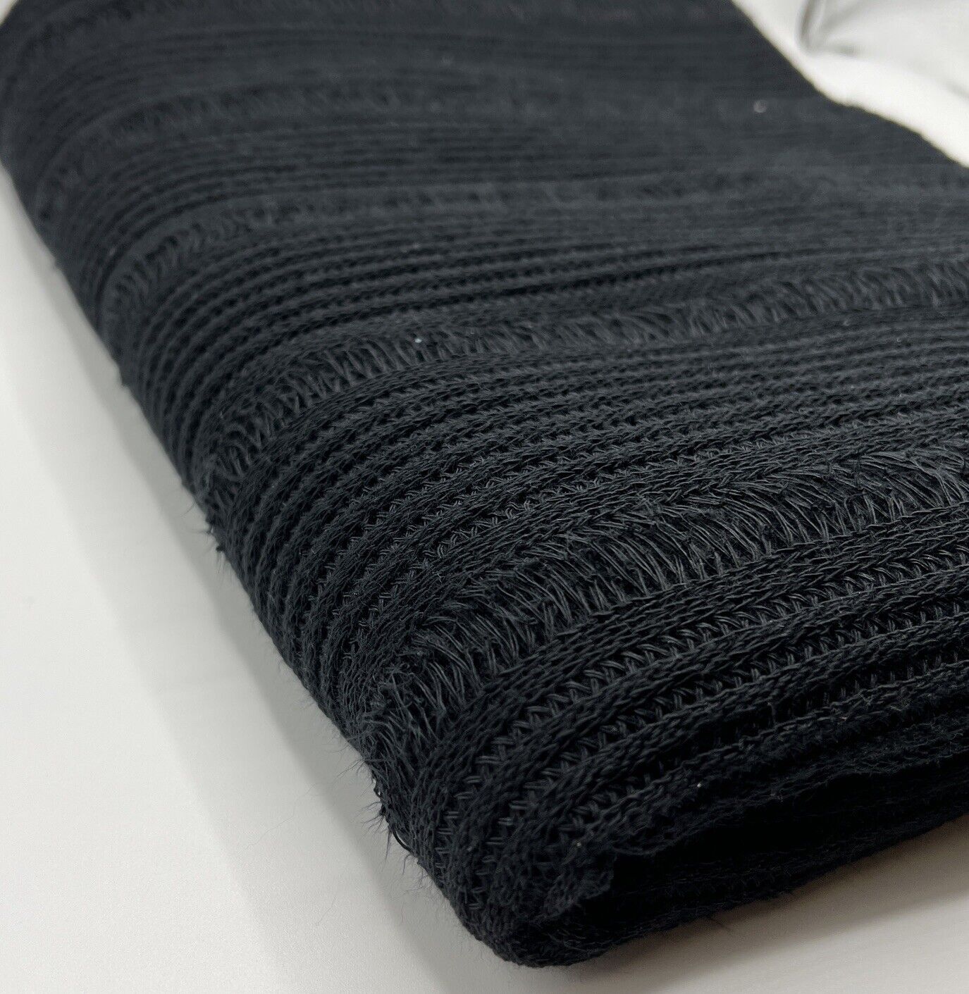 Black Stripe Knitted Stretch Fabric - T9 Fabrics