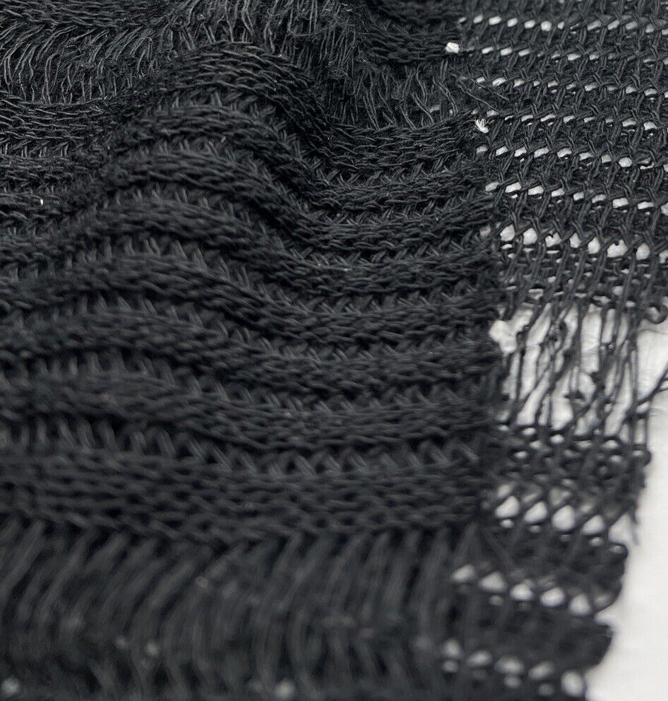 Black Stripe Knitted Stretch Fabric - T9 Fabrics