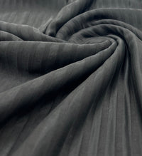 Black Stripe Mesh Fabric 2 Way Stretch - T9 Fabrics